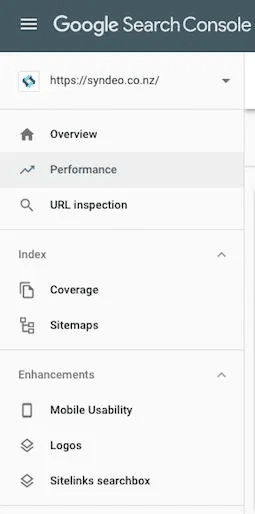 Google Search Console Dashboard