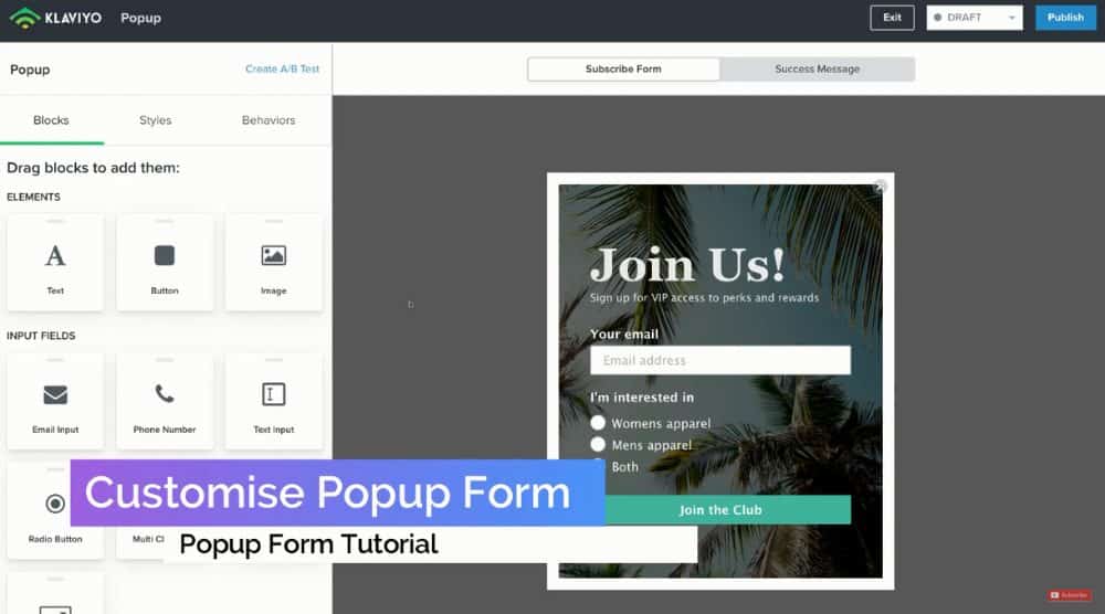 Customize The Shopify Popup Form