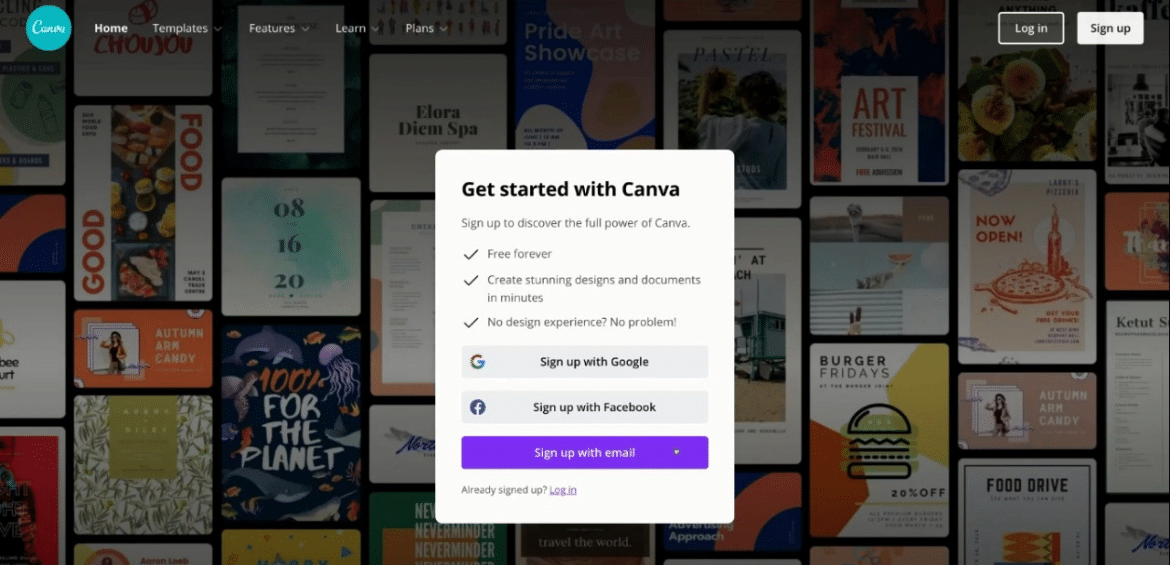Getting started with canva(Watch tutorial)