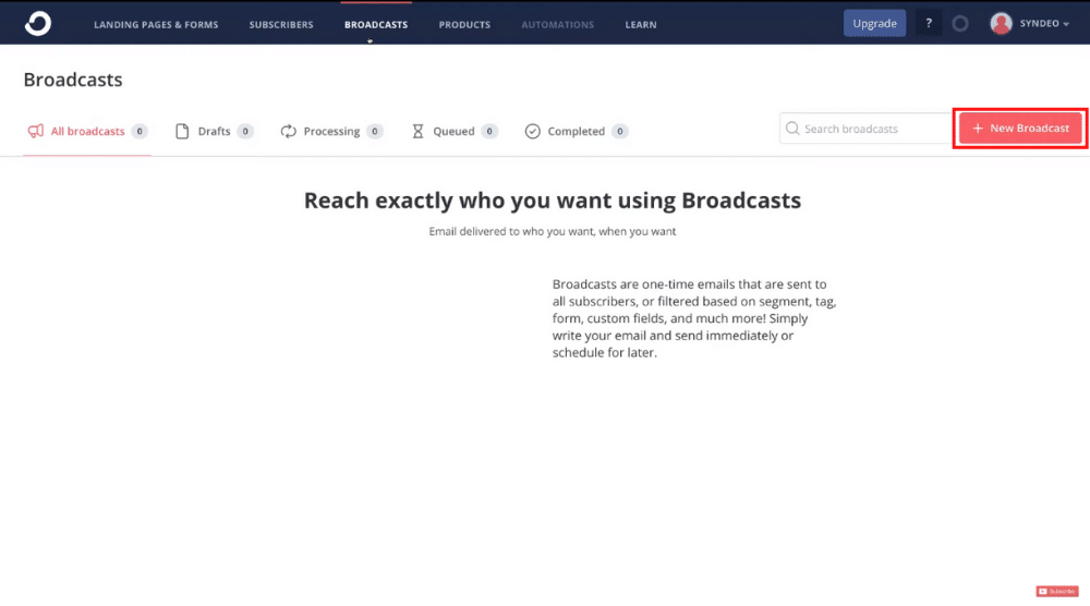 Creating Broadcasts (Email campaigns)
