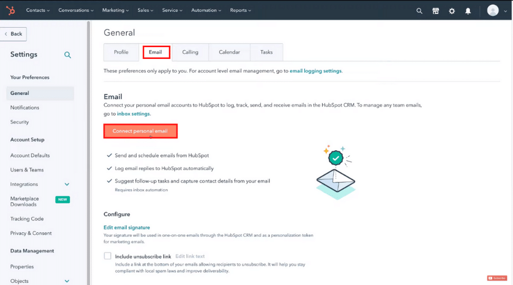 Connect Your Email with HubSpot CRM