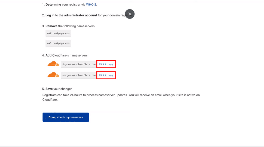 Change Nameservers