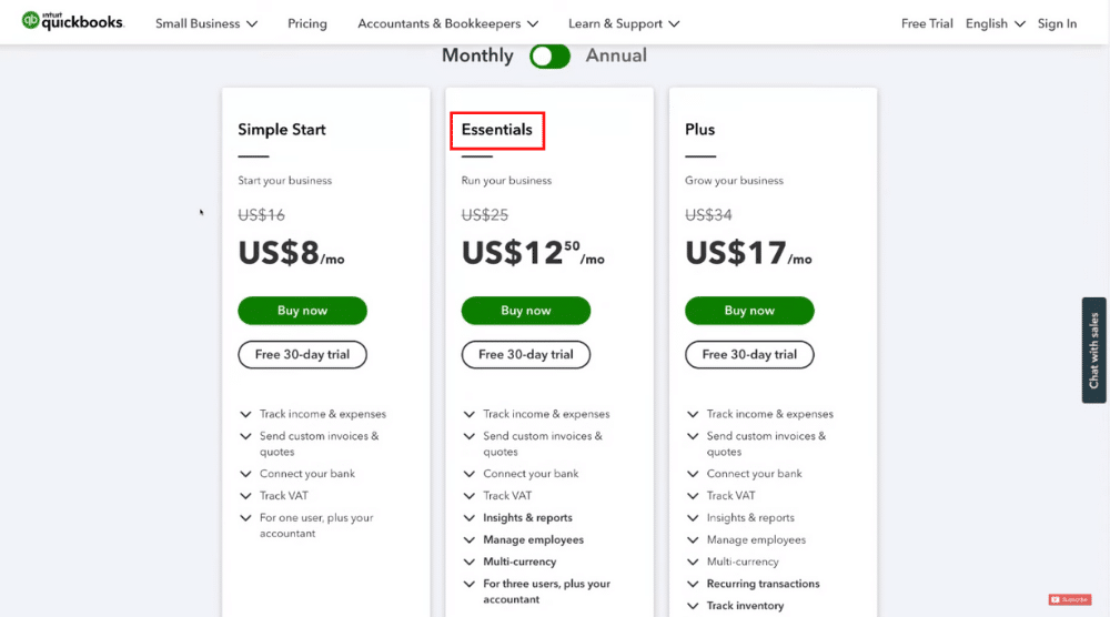 how much does quickbooks accountant online cost