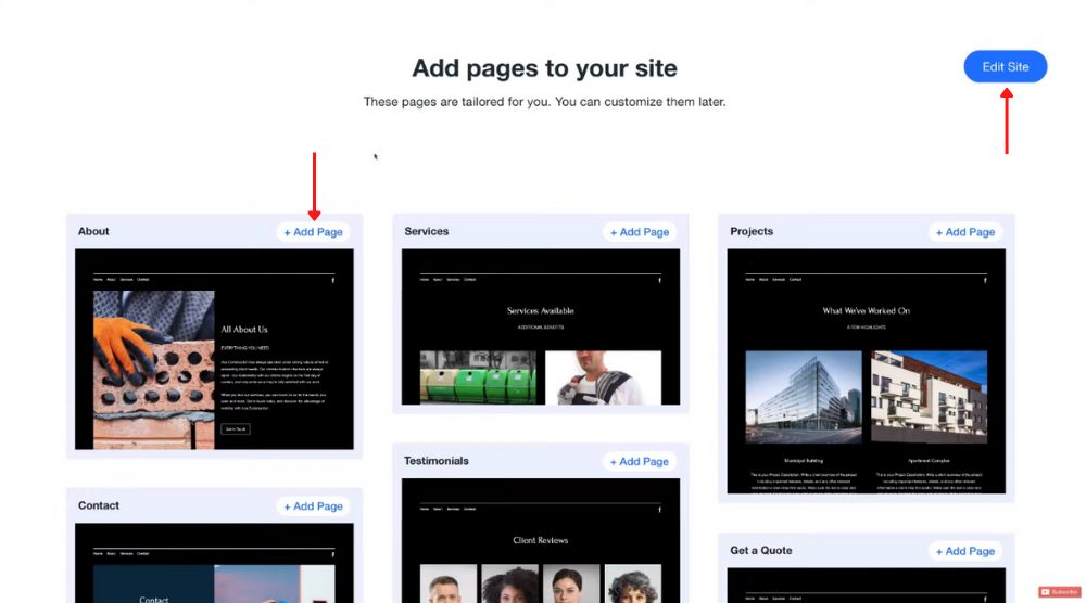 Adding Pages to Your Website