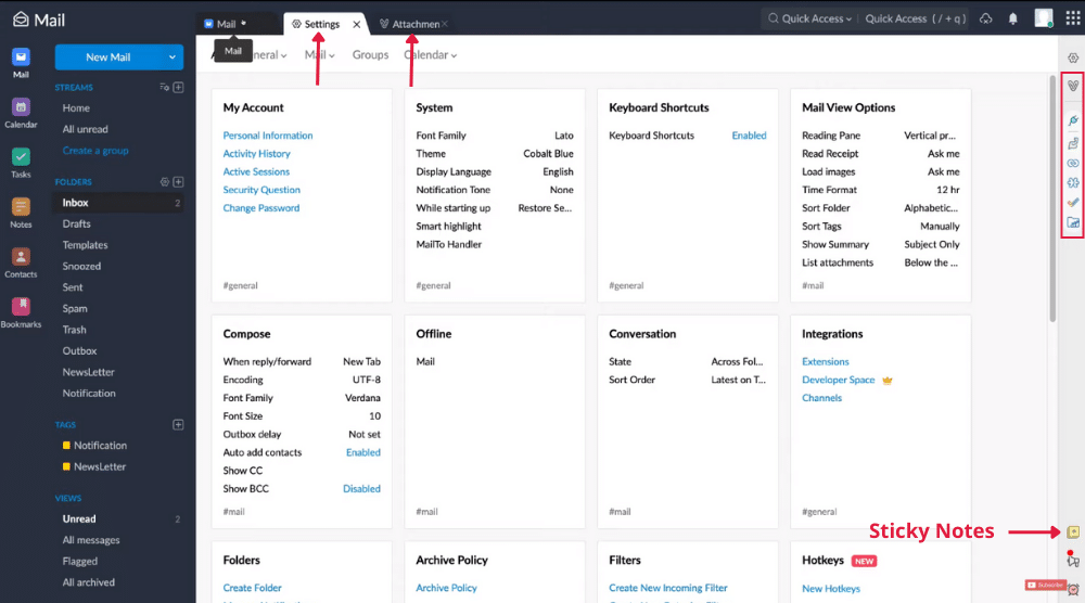 Time to Explore Zoho Settings