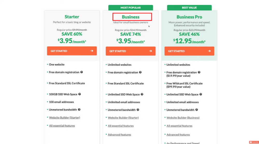 Sign up & Select Your Hosting Plan