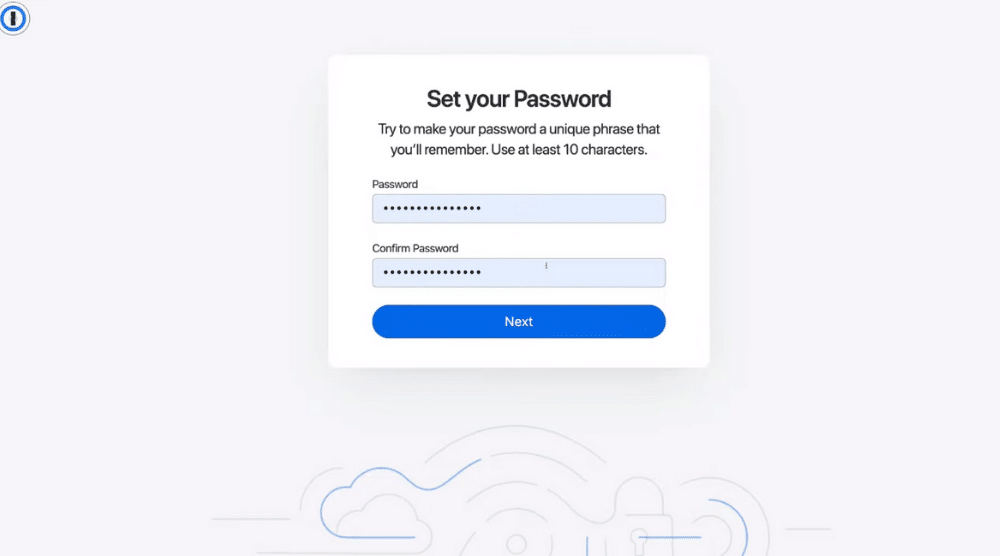 Add Your Master Password