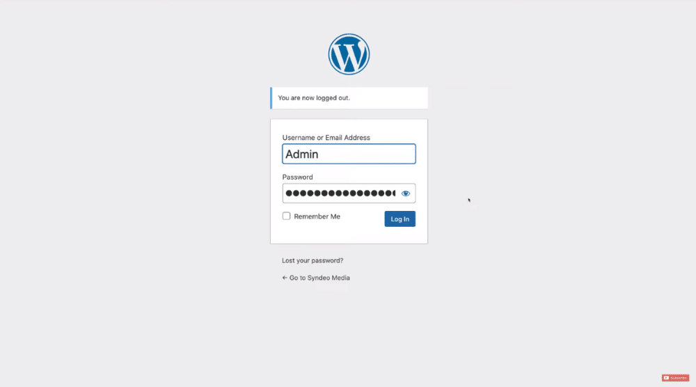 Login to WordPress