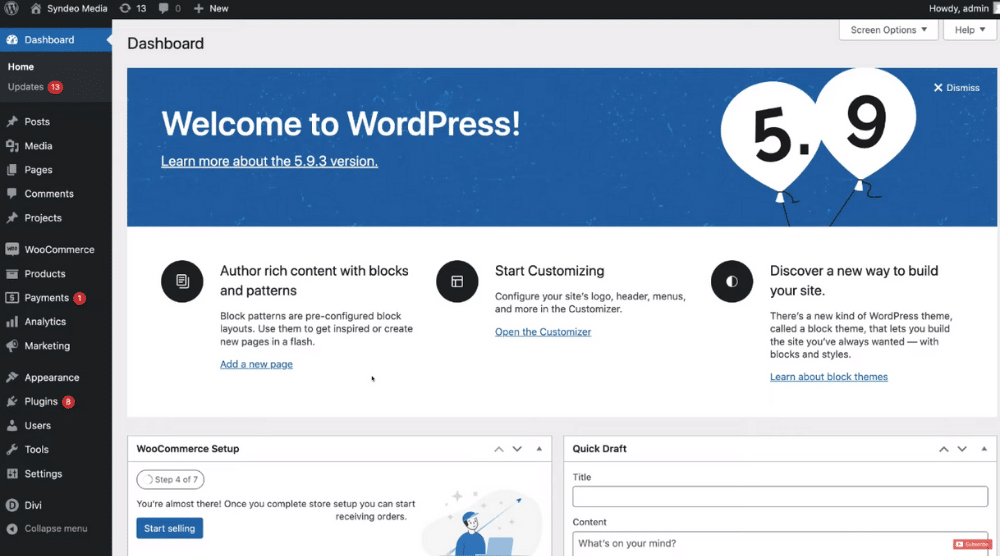 Log In to WordPress