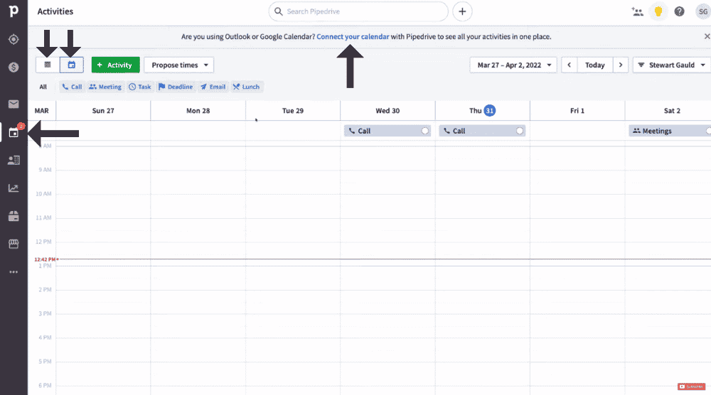 Manage Activities on Pipedrive