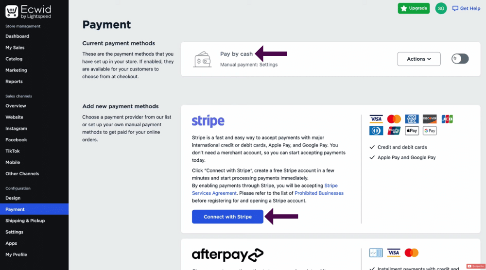 Set Up Payment Methods