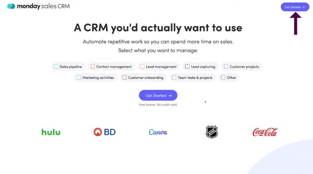Get started with Monday.com CRM