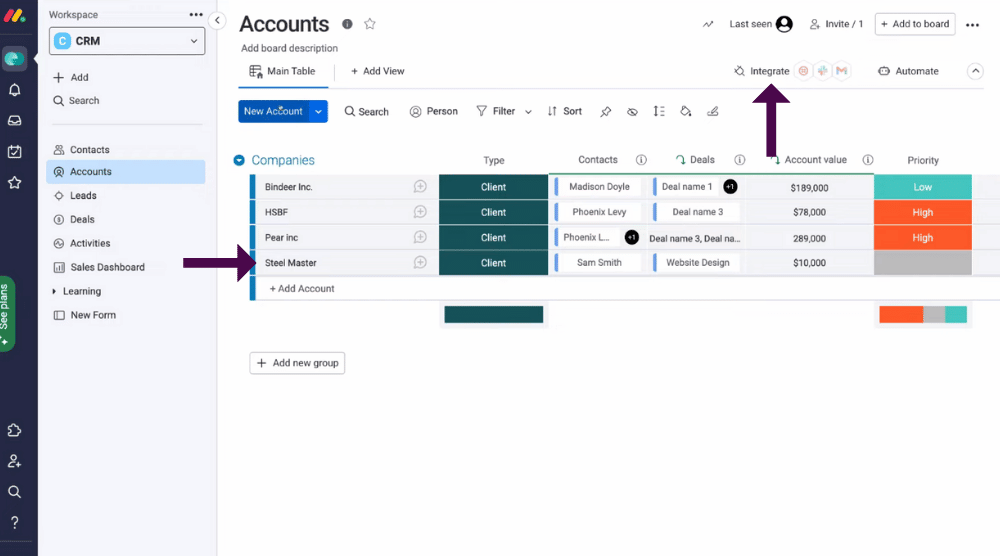 Managing your accounts