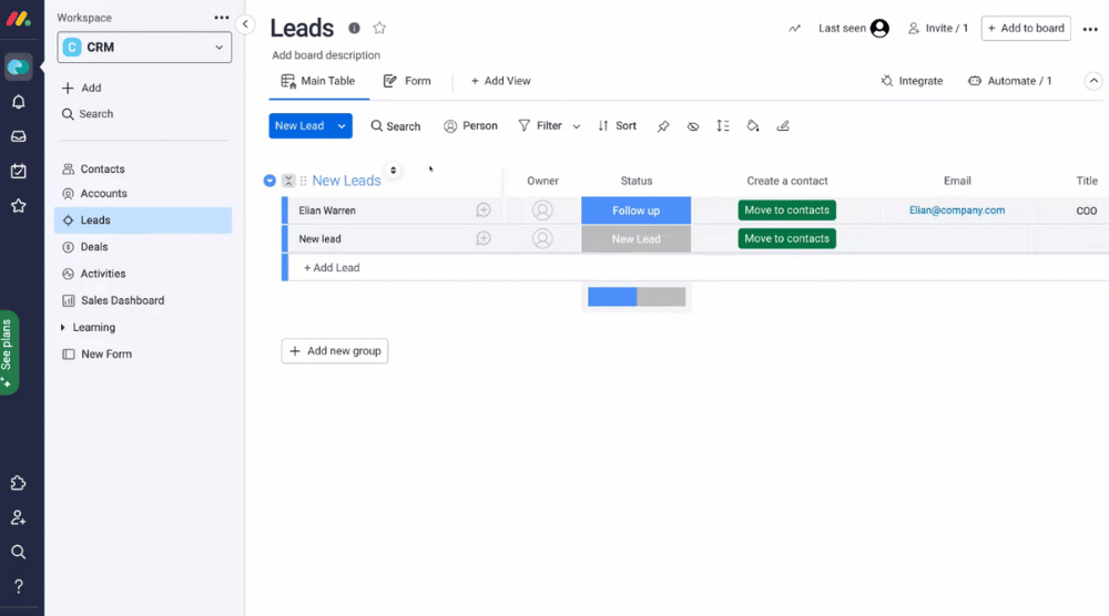 Managing your leads