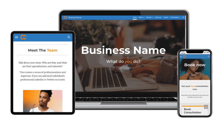 Google Sites Template for service businesses