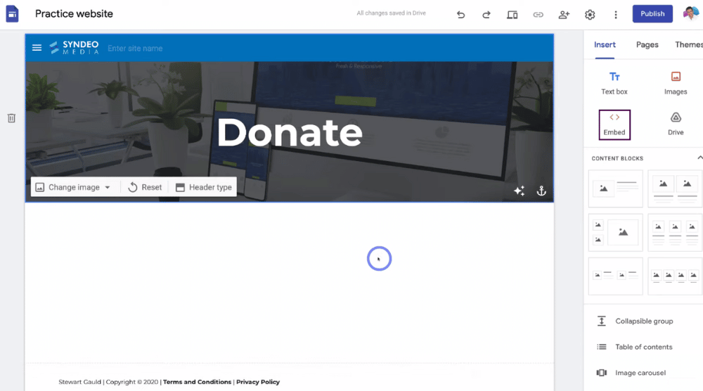 Add a PayPal Donations Button On Google Sites