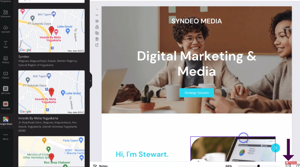 Canva grid view