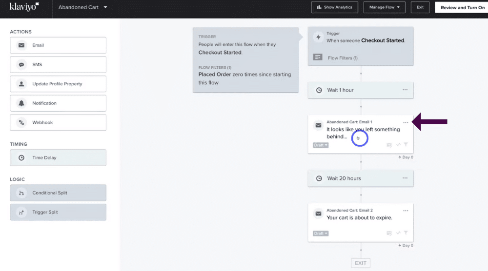 How to customize email flow
