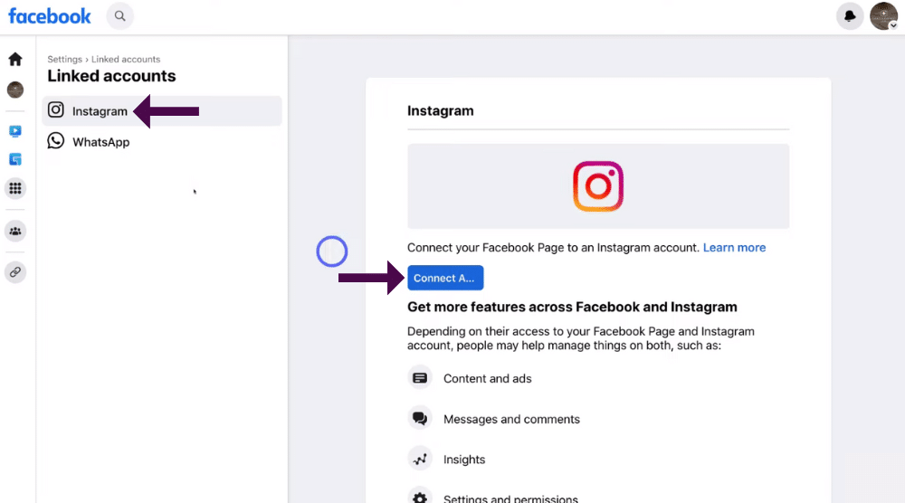 How to connect an Instagram business account