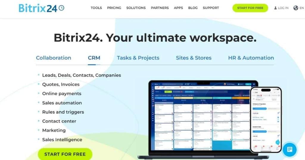 Bitrix24 homepage