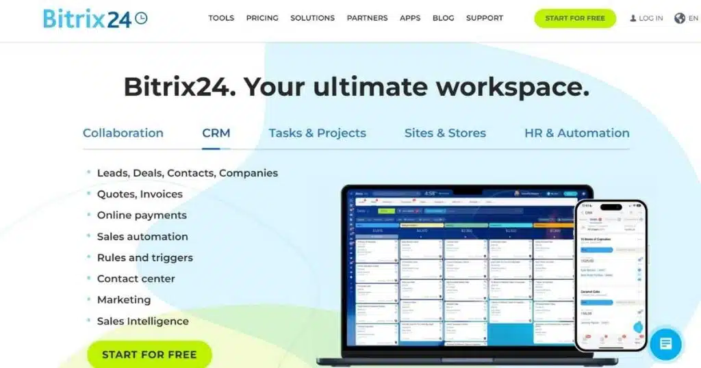 Bitrix24 homepage