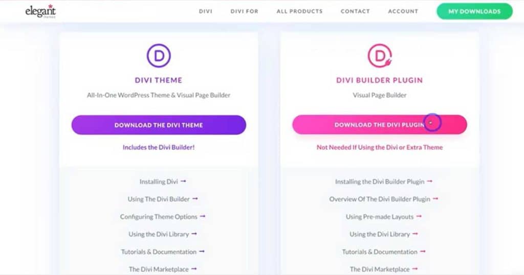 The Divi Theme vs. Divi Builder