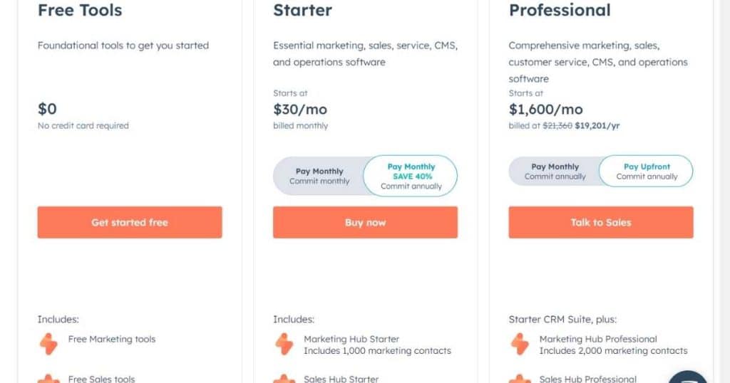 HubSpot pricing May 2023