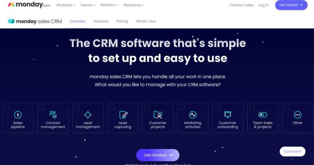 Monday.com CRM Software