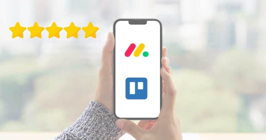 Monday vs Trello mobile app