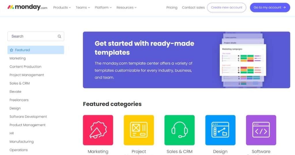 Monday.com CRM templates