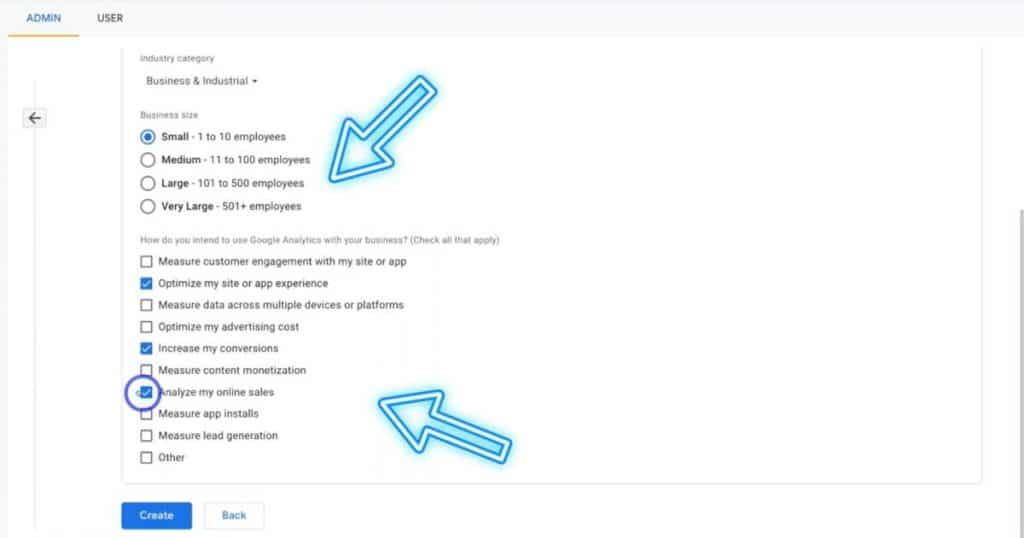 Google Analytics 4 business details