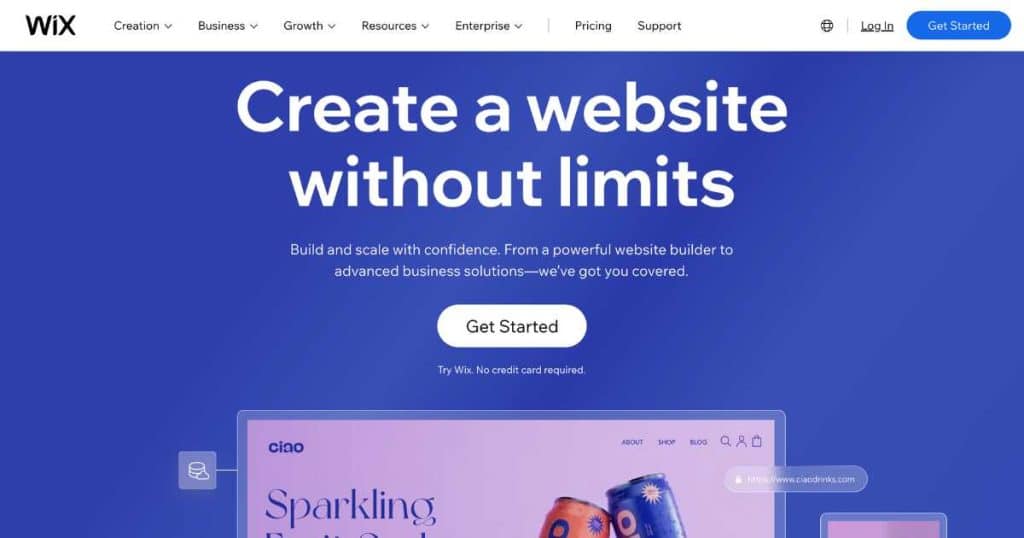 Wix website builder