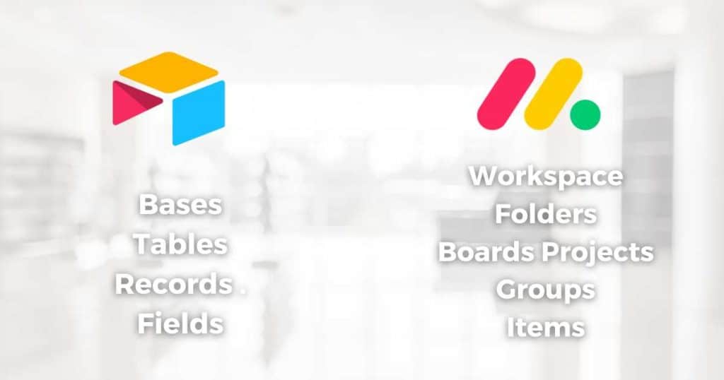 Airtable vs Monday workspaces