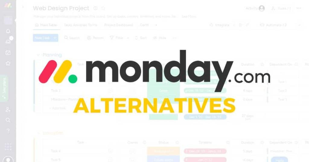 Monday.com alternatives