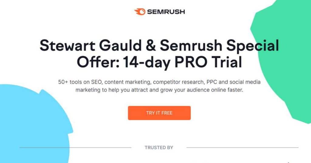 Stewart Gauld Semrush special coupon code offer