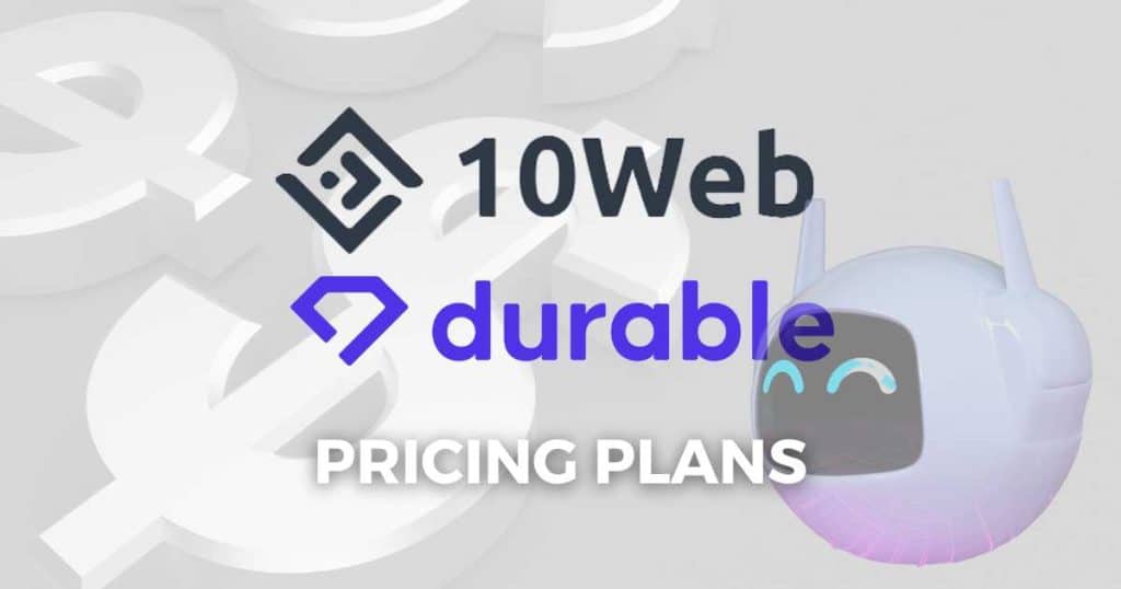 10Web vs Durable AI Pricing (