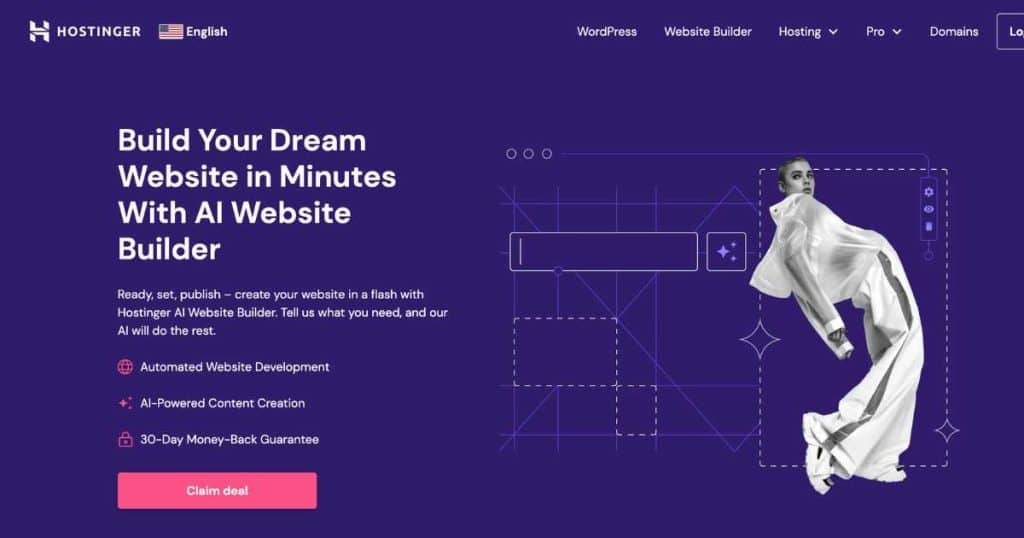 Hostinger AI website builder
