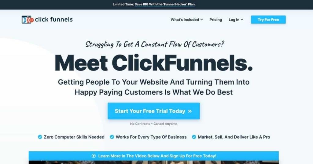 ClickFunnels Homepage