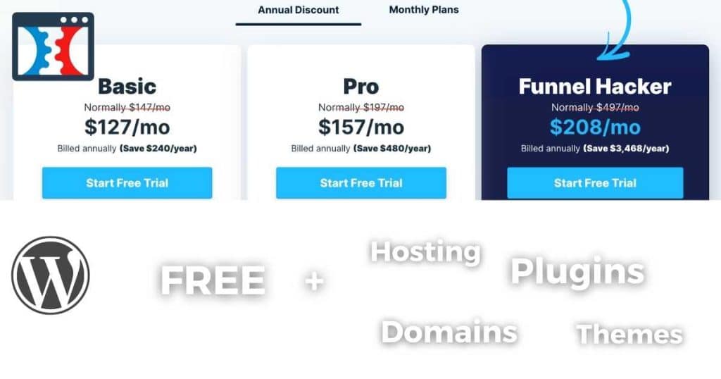 ClickFunnels vs WordPress Pricing August 2023