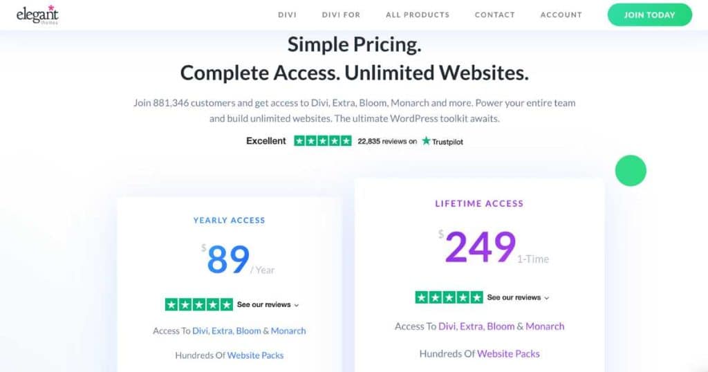 Divi Pricing