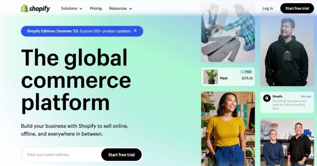 Shopify online store builder