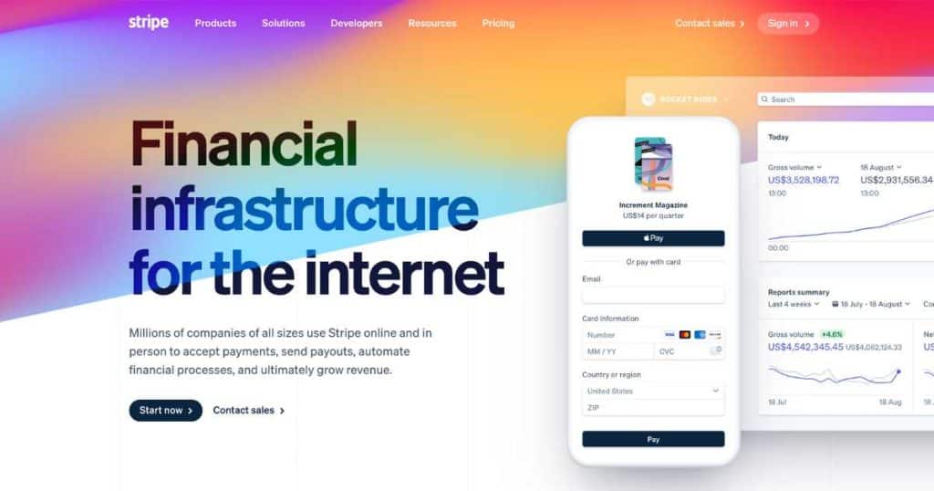 Stripe Homepage