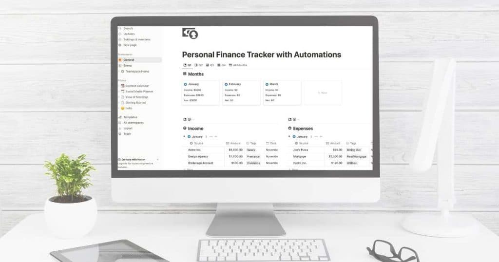 Notion Finace Tracker Templates