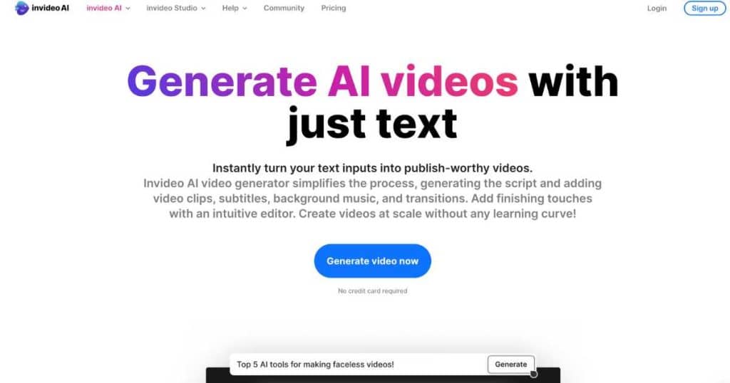What is InVideo AI Video Generator_