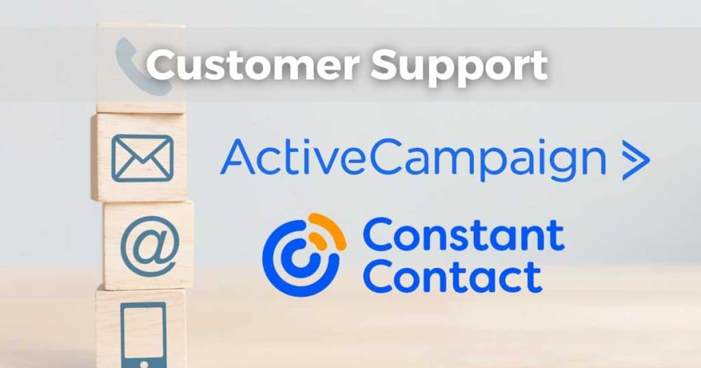 ActiveCampaign vs Constant Contact Support