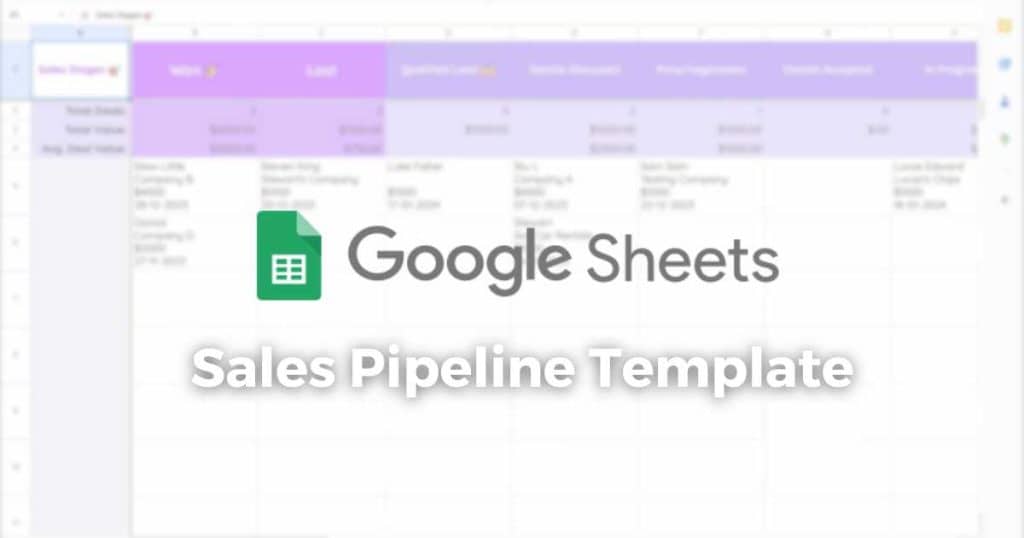 Google Sheets Sales Pipeline Template