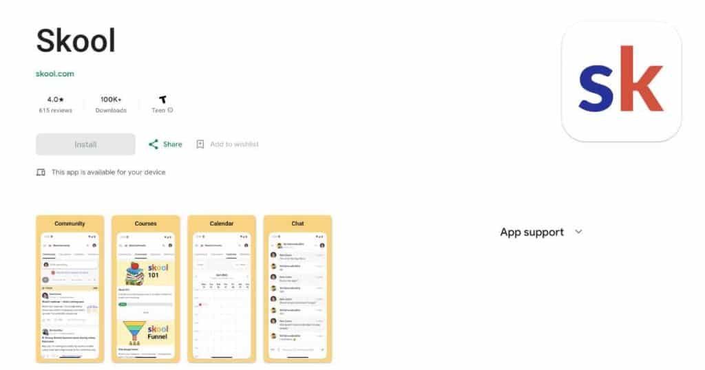 Skool.com Advantage Mobile App