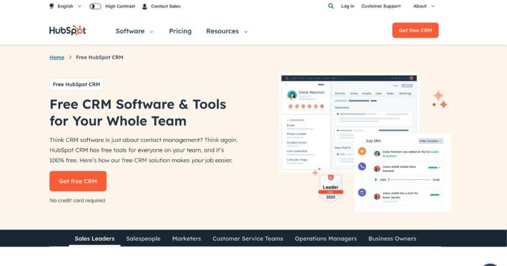 What Is HubSpot Free CRM