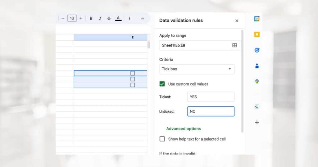 How To Add Custom Values To Check Boxes In Google Sheets_