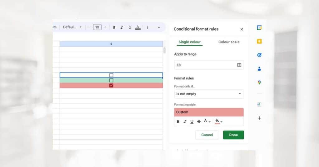 How To Customize Check Boxes In Google Sheets_